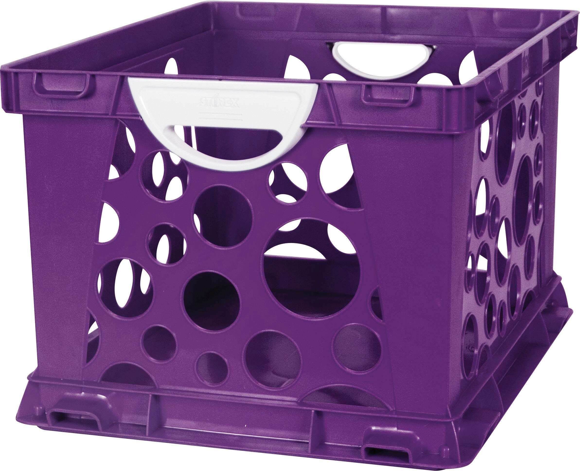 Storex 2-Color Large Crate, Purple